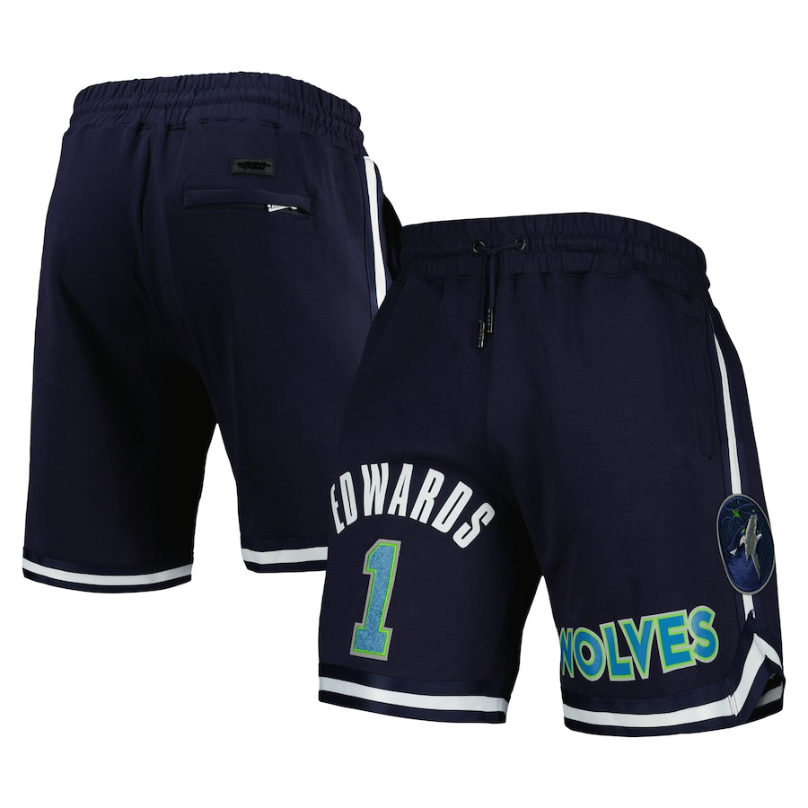 Men's Minnesota Timberwolves Anthony Edwards Pro Standard Navy Player Replica Shorts