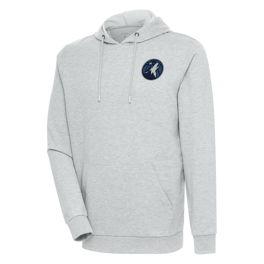 Men's Minnesota Timberwolves Antigua Heather Gray Action Pullover Hoodie