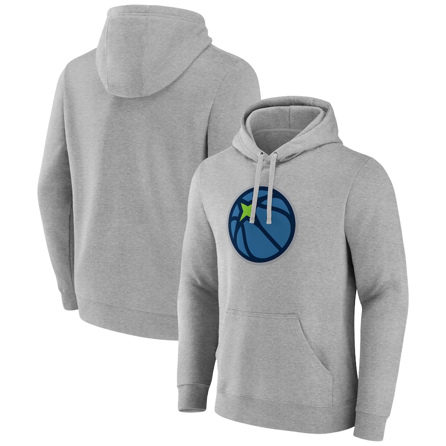 Men's Minnesota Timberwolves Gray Alternate Logo Pullover Hoodie Men's Minnesota Timberwolves Gray Alternate Logo Pullover Hoodie