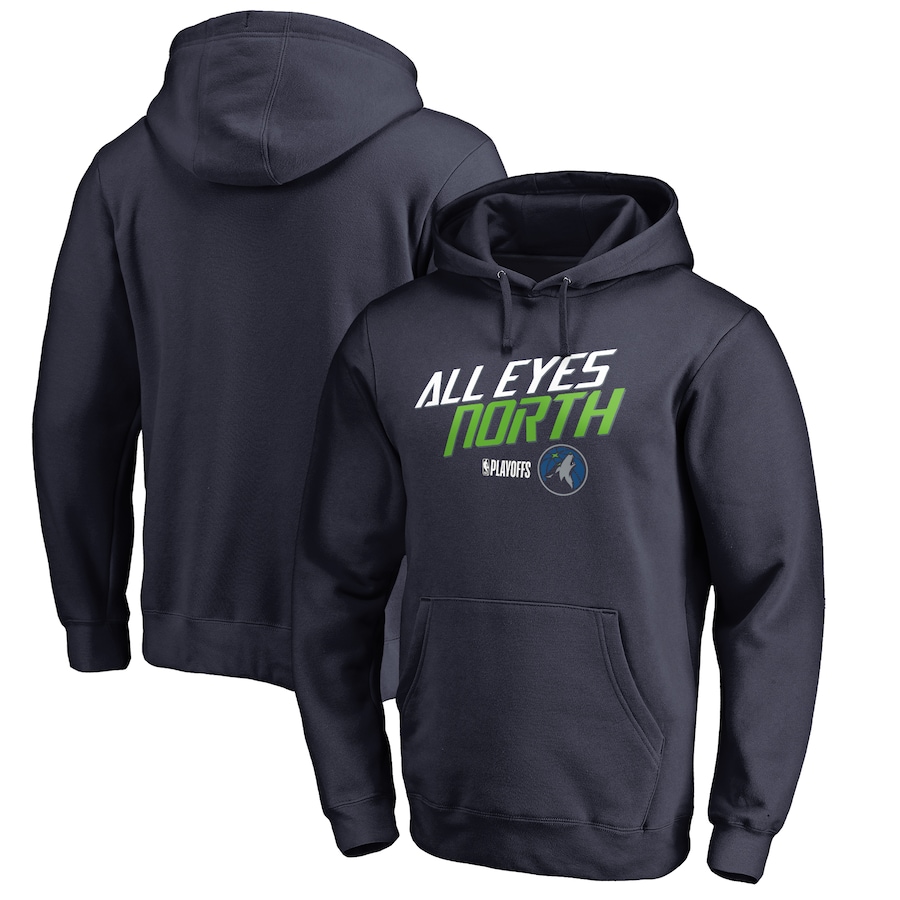 Men's Minnesota Timberwolves Navy 2018 NBA Playoffs Slogan Pullover Hoodie