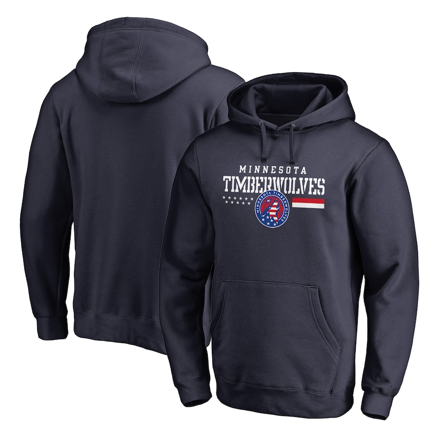 Men's Minnesota Timberwolves Navy Hoops For Troops Pullover Hoodie Men's Minnesota Timberwolves Navy Hoops For Troops Pullover Hoodie