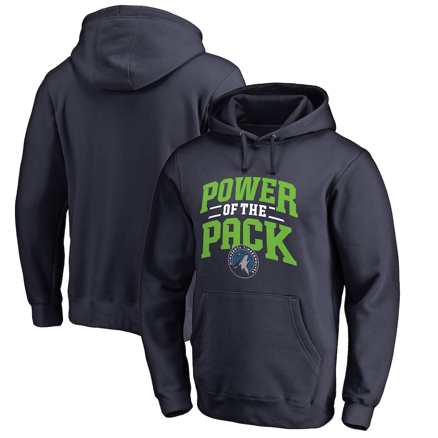 Men's Minnesota Timberwolves Navy Power of the Pack Hometown Collection Pullover Hoodie