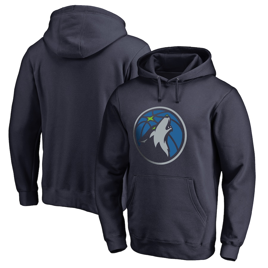 Men's Minnesota Timberwolves Navy Primary Logo Pullover Hoodie Men's Minnesota Timberwolves Navy Primary Logo Pullover Hoodie