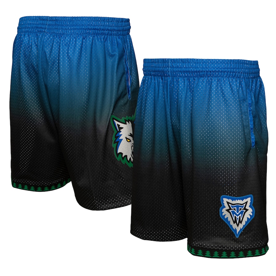 Men's Minnesota Timberwolves Mitchell & Ness Blue/Black 2003/04 Hardwood Classics Fadeaway Reload 3.0 Swingman Shorts Men's Minnesota Timberwolves Mitchell & Ness Blue/Black 2003/04 Hardwood Classics Fadeaway Reload 3.0 Swingman Shorts