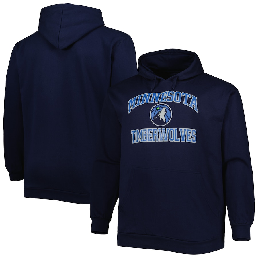 Men's Minnesota Timberwolves Navy Big & Tall Heart & Soul Pullover Hoodie Men's Minnesota Timberwolves Navy Big & Tall Heart & Soul Pullover Hoodie