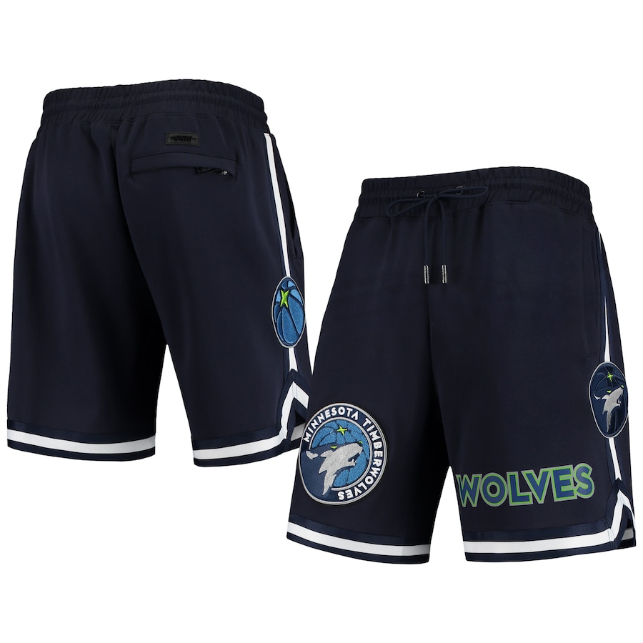 Men's Minnesota Timberwolves Pro Standard Navy Chenille Shorts Men's Minnesota Timberwolves Pro Standard Navy Chenille Shorts