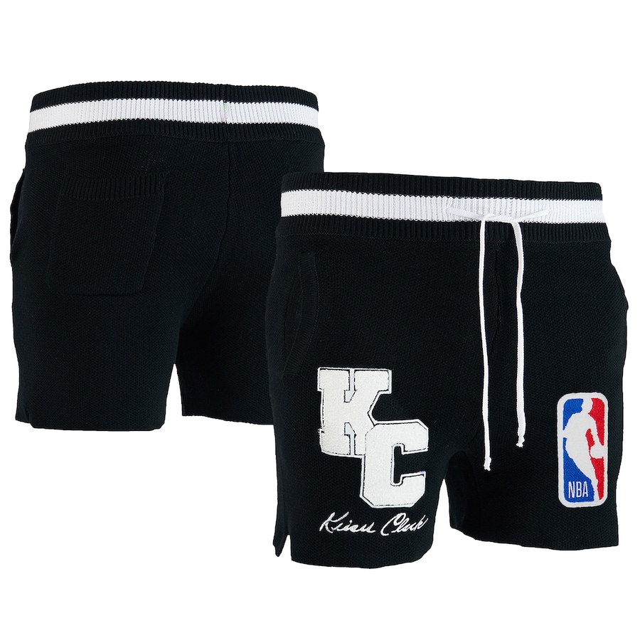 Men's NBA x Keiser Clark Black/White No Caller ID Knit Shorts Men's NBA x Keiser Clark Black/White No Caller ID Knit Shorts