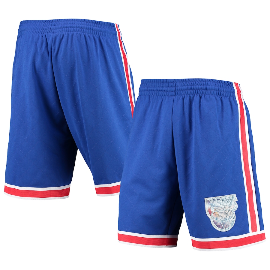 Men's New Jersey Nets Mitchell & Ness Blue 1993 Hardwood Classics 75th Anniversary Swingman Shorts Men's New Jersey Nets Mitchell & Ness Blue 1993 Hardwood Classics 75th Anniversary Swingman Shorts