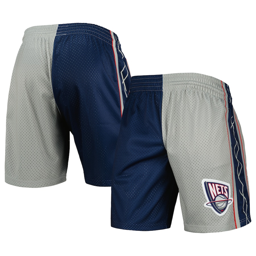 Men's New Jersey Nets Mitchell & Ness Navy/Silver Hardwood Classics 2006 Split Swingman Shorts Men's New Jersey Nets Mitchell & Ness Navy/Silver Hardwood Classics 2006 Split Swingman Shorts