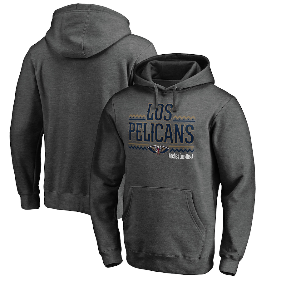 Men's New Orleans Pelicans Heather Gray Noches Ene-Be-A Pullover Hoodie
