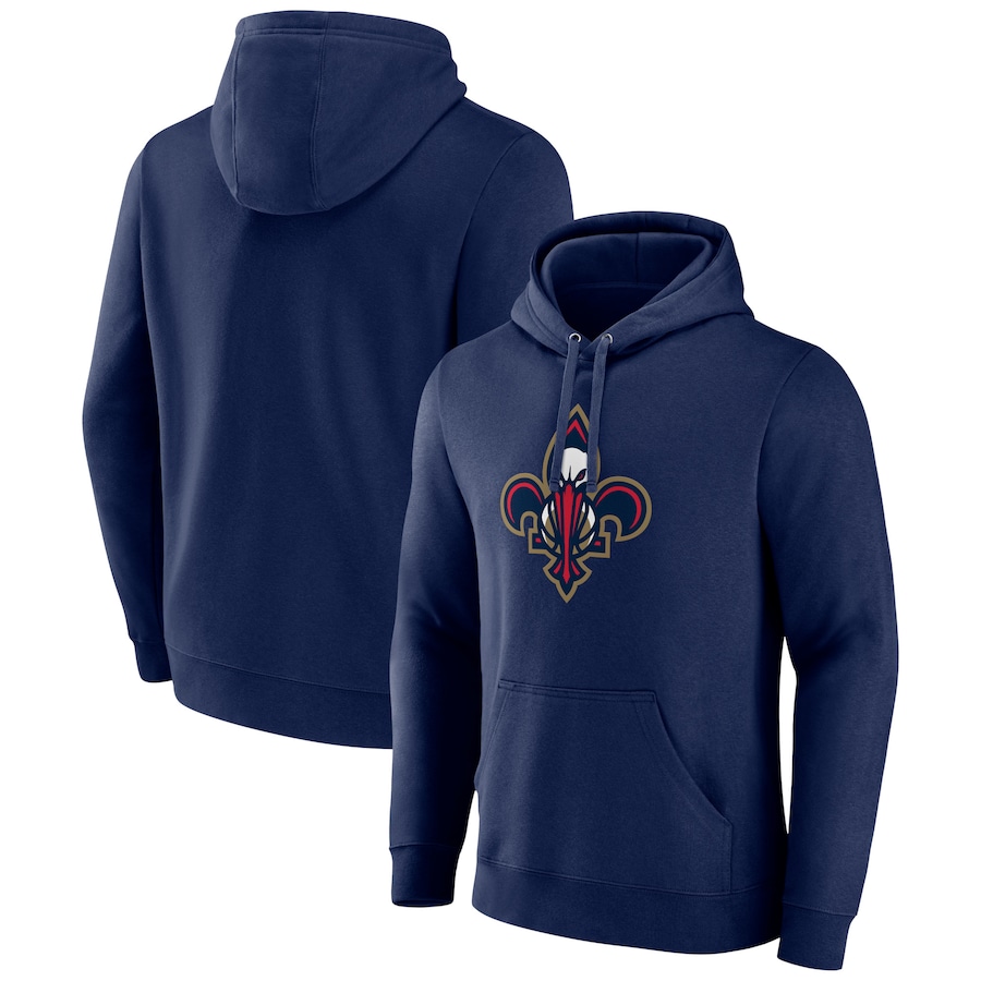 Men's New Orleans Pelicans Navy Alternate Logo Pullover Hoodie Men's New Orleans Pelicans Navy Alternate Logo Pullover Hoodie