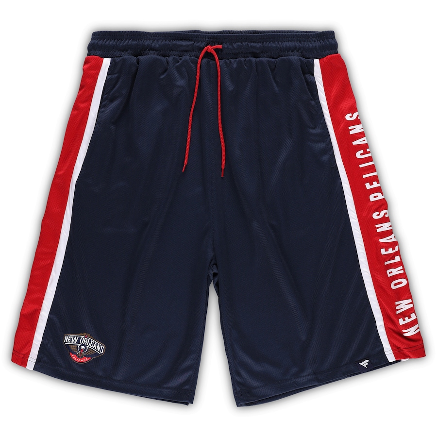 Men's New Orleans Pelicans Navy Big & Tall Referee Iconic Mesh Shorts