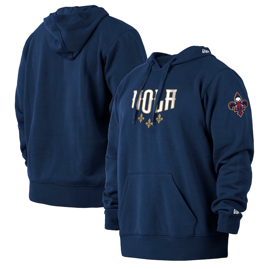 Men's New Orleans Pelicans New Era Navy 2021/22 City Edition Big & Tall Pullover Hoodie Men's New Orleans Pelicans New Era Navy 2021/22 City Edition Big & Tall Pullover Hoodie