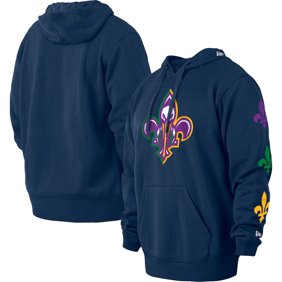 Men's New Orleans Pelicans New Era Navy 2022/23 City Edition Big & Tall Pullover Hoodie