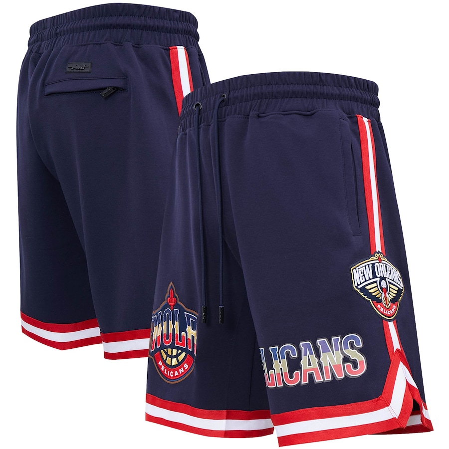 Men's New Orleans Pelicans Pro Standard Navy Chenille Shorts Men's New Orleans Pelicans Pro Standard Navy Chenille Shorts