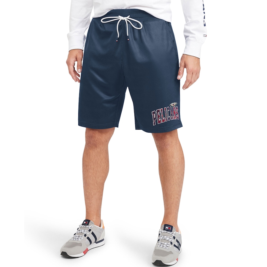 Men's New Orleans Pelicans Tommy Jeans Navy Mike Mesh Basketball Shorts Men's New Orleans Pelicans Tommy Jeans Navy Mike Mesh Basketball Shorts