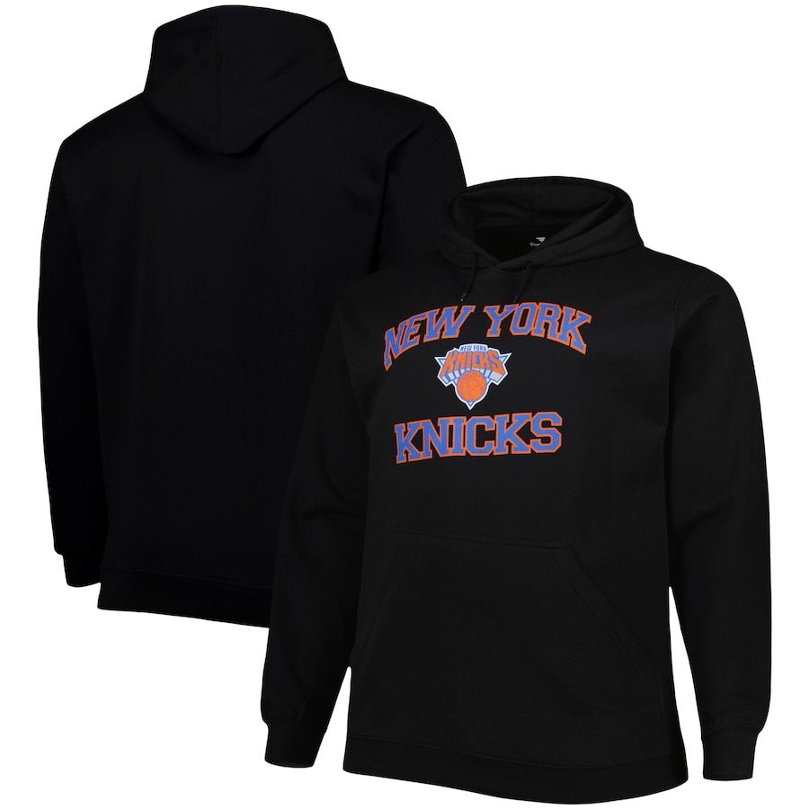 Men's New York Knicks Black Big & Tall Heart & Soul Pullover Hoodie Men's New York Knicks Black Big & Tall Heart & Soul Pullover Hoodie