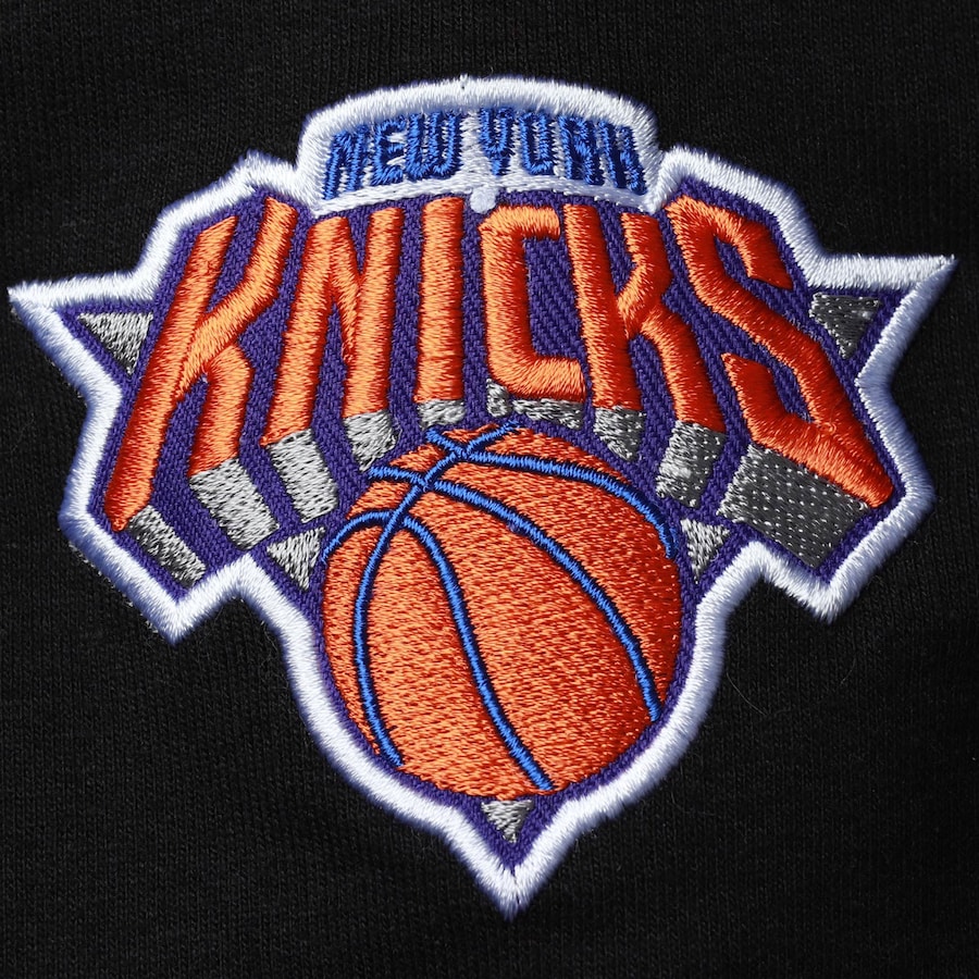 Men's New York Knicks Black/Blue Big & Tall Contrast Stitch Knit Shorts Men's New York Knicks Black/Blue Big & Tall Contrast Stitch Knit Shorts