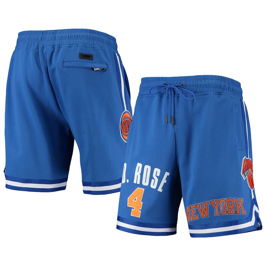 Men's New York Knicks Derrick Rose Pro Standard Blue Player Replica Shorts