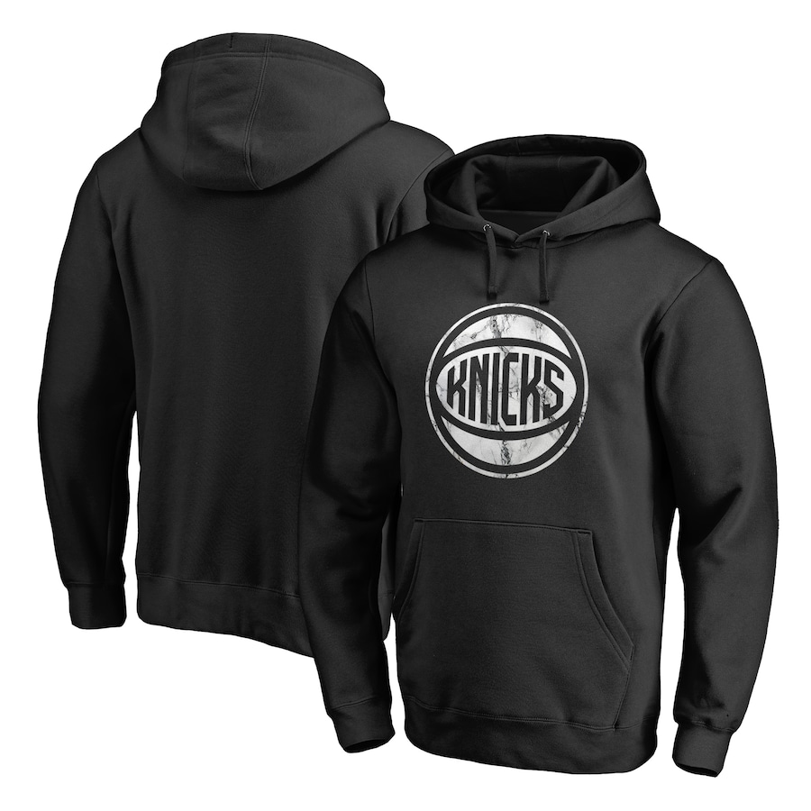 Men's New York Knicks Black Marble Logo Pullover Hoodie Men's New York Knicks Black Marble Logo Pullover Hoodie