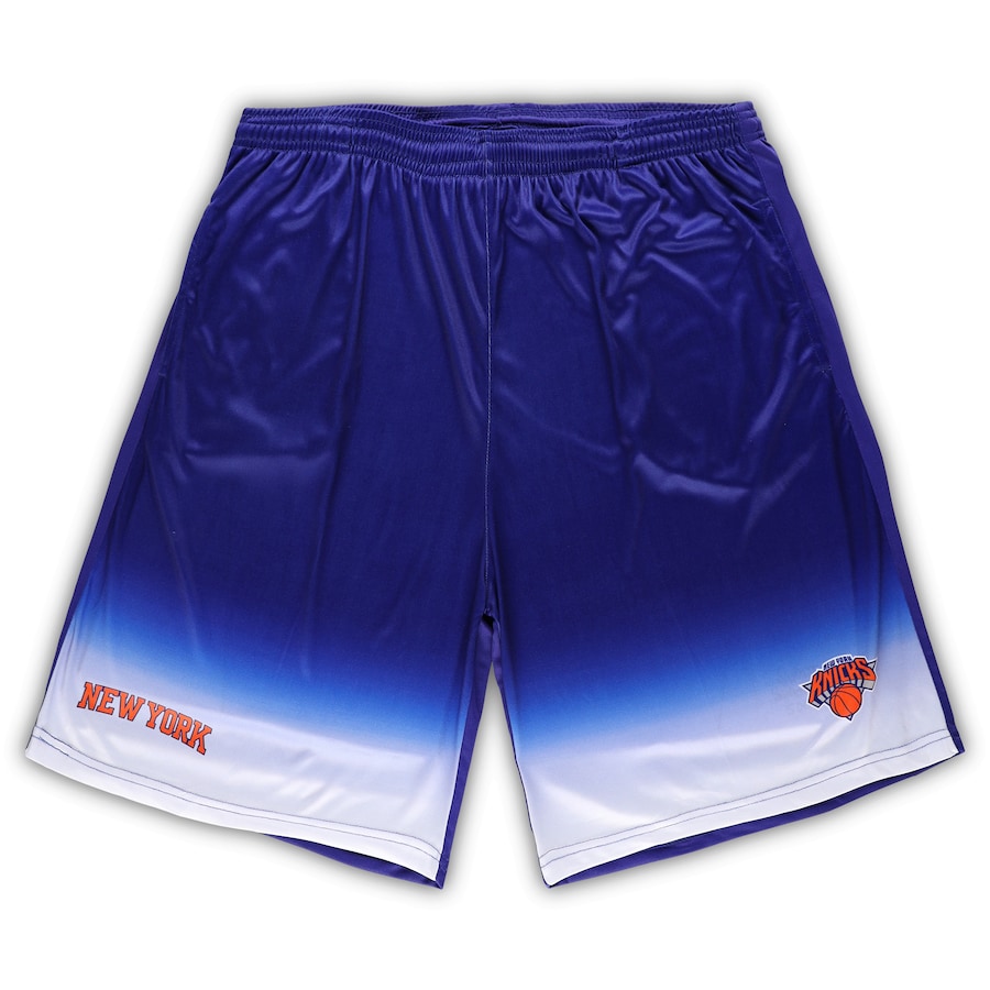 Men's New York Knicks Blue Big & Tall Fadeaway Shorts Men's New York Knicks Blue Big & Tall Fadeaway Shorts