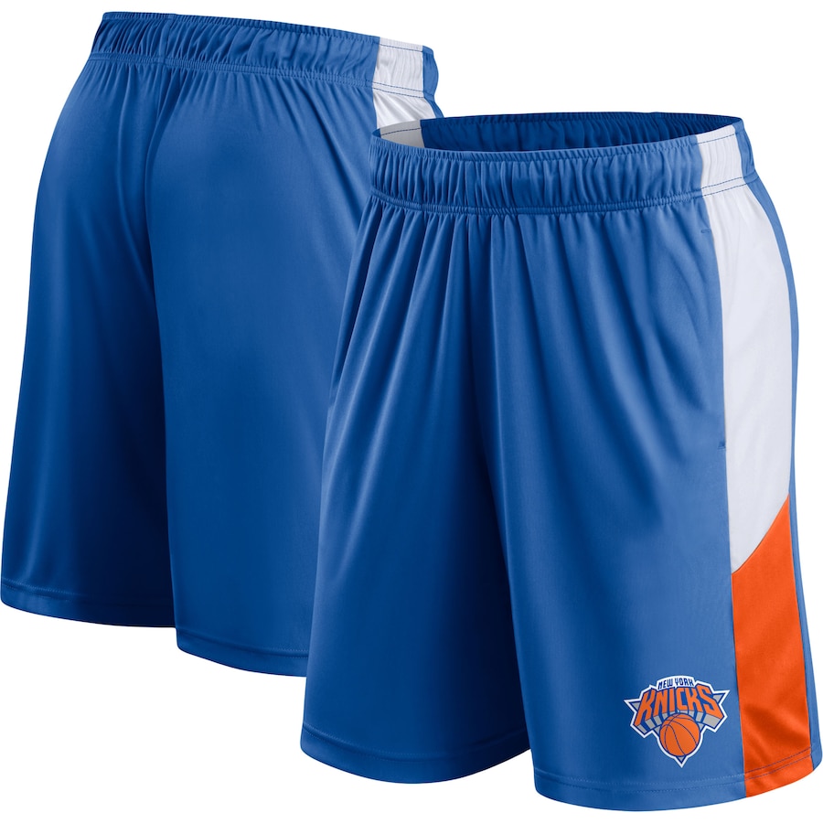 Men's New York Knicks Blue Champion Rush Colorblock Performance Shorts Men's New York Knicks Blue Champion Rush Colorblock Performance Shorts
