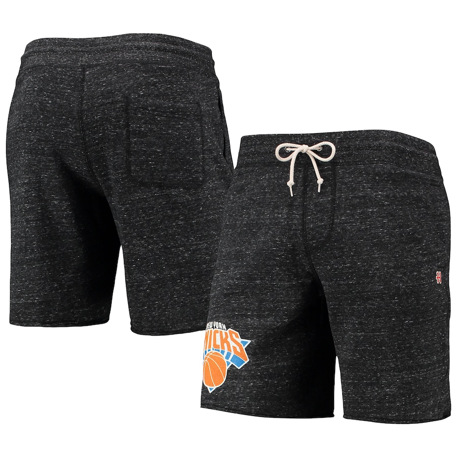 Men's New York Knicks Homage Charcoal Primary Logo Tri-Blend Sweat Shorts