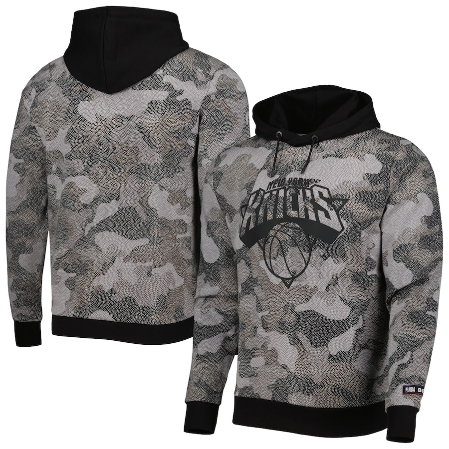 Men's New York Knicks Hugo Boss Black Camo Pullover Hoodie