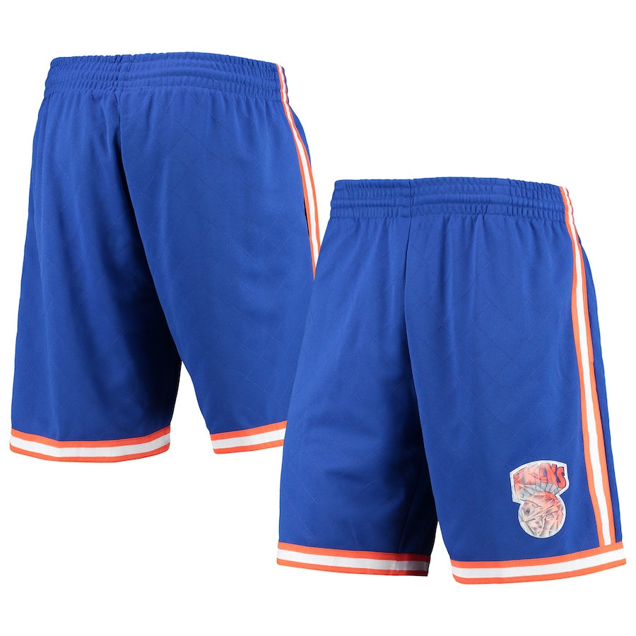 Men's New York Knicks Mitchell & Ness Blue 1991 Hardwood Classics 75th Anniversary Swingman Shorts Men's New York Knicks Mitchell & Ness Blue 1991 Hardwood Classics 75th Anniversary Swingman Shorts