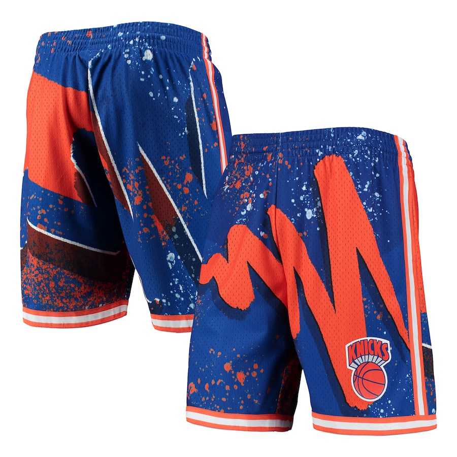 Men's New York Knicks Mitchell & Ness Blue Hardwood Classics 1991 Hyper Hoops Swingman Shorts Men's New York Knicks Mitchell & Ness Blue Hardwood Classics 1991 Hyper Hoops Swingman Shorts