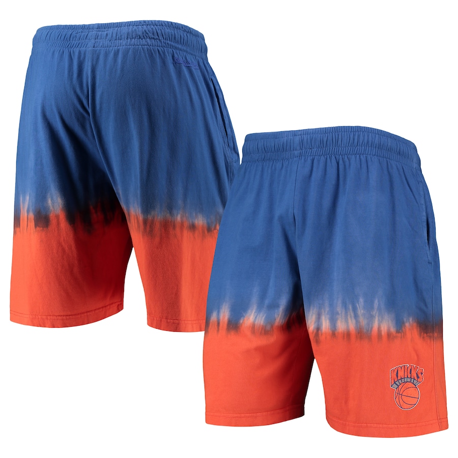 Men's New York Knicks Mitchell & Ness Blue/Orange Hardwood Classic Authentic Shorts Men's New York Knicks Mitchell & Ness Blue/Orange Hardwood Classic Authentic Shorts