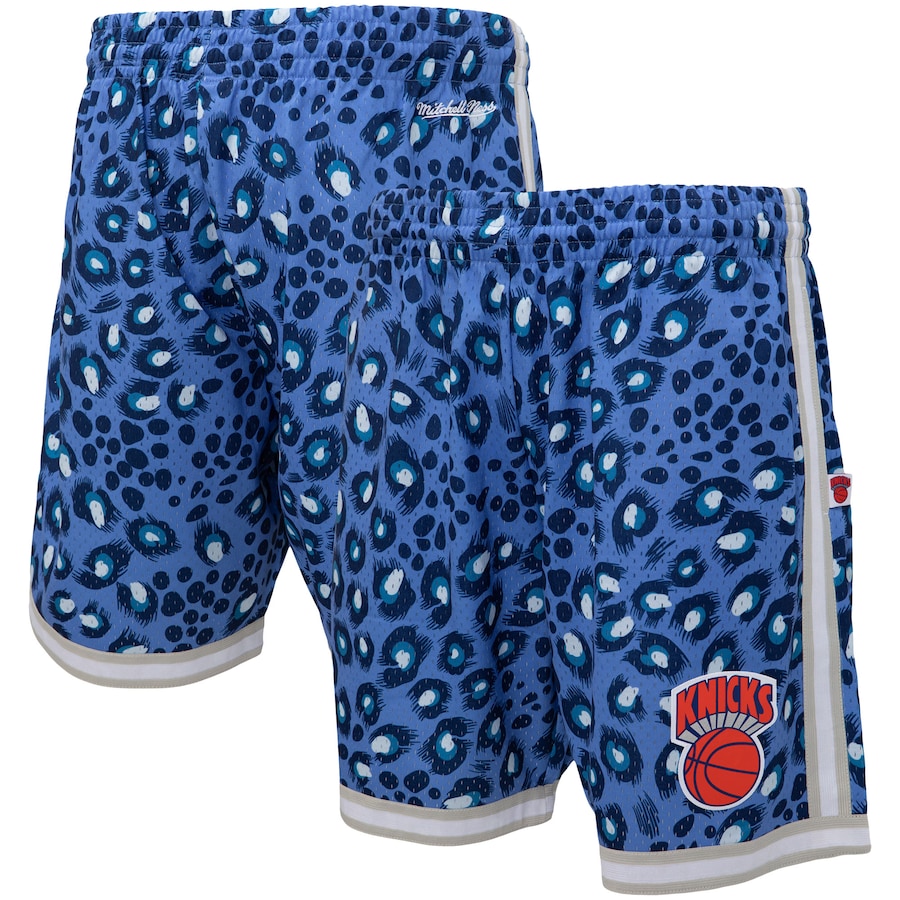 Men's New York Knicks Mitchell & Ness x Uninterrupted Blue/White Hardwood Classics Swingman Shorts Men's New York Knicks Mitchell & Ness x Uninterrupted Blue/White Hardwood Classics Swingman Shorts