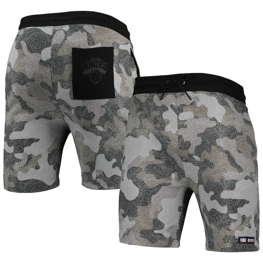 Men's New York Knicks NBA x Hugo Boss Black Slam Camo Shorts
