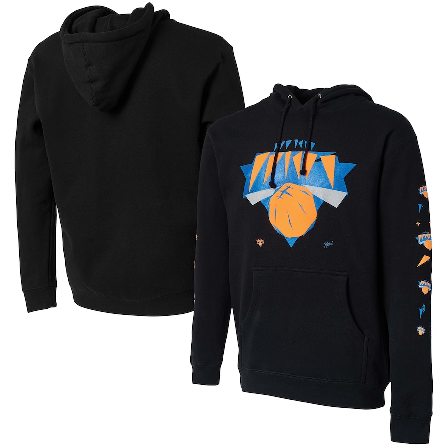 Men's New York Knicks NBA x Naturel Black No Caller ID Pullover Hoodie