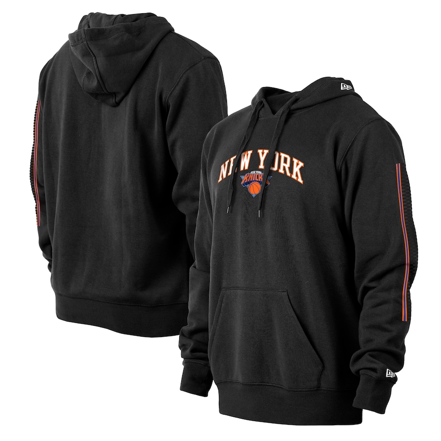 Men's New York Knicks New Era Black 2021/22 City Edition Pullover Hoodie Men's New York Knicks New Era Black 2021/22 City Edition Pullover Hoodie