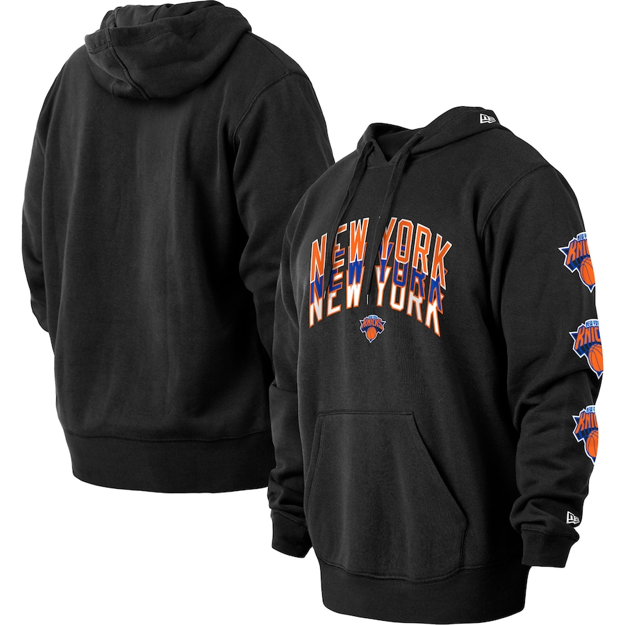 Men's New York Knicks New Era Black 2022/23 City Edition Big & Tall Pullover Hoodie Men's New York Knicks New Era Black 2022/23 City Edition Big & Tall Pullover Hoodie