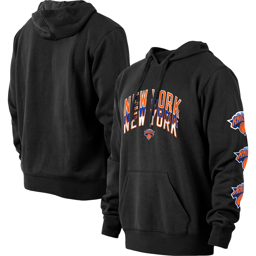 Men's New York Knicks New Era Black 2022/23 City Edition Pullover Hoodie