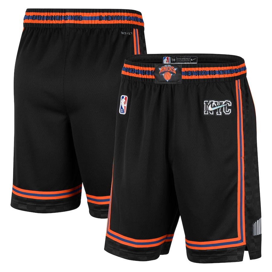 Men's New York Knicks NBA Black 2021/22 City Edition Swingman Shorts Men's New York Knicks NBA Black 2021/22 City Edition Swingman Shorts