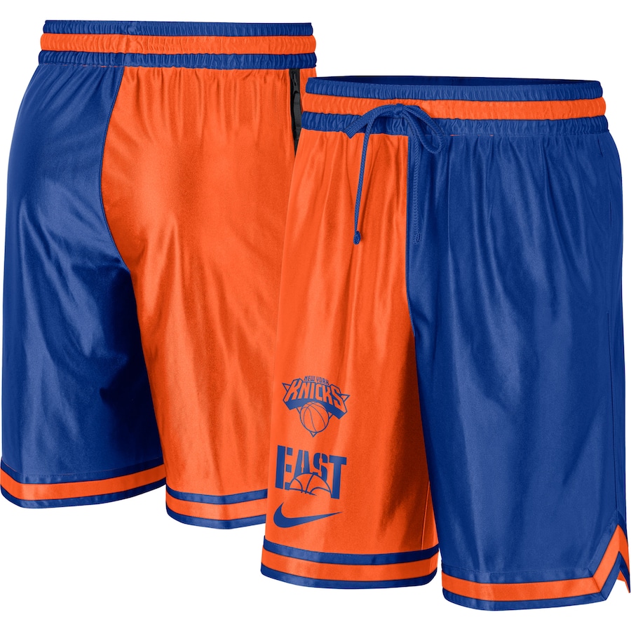 Men's New York Knicks NBA Blue/Orange Courtside Versus Force Split DNA Performance Shorts Men's New York Knicks NBA Blue/Orange Courtside Versus Force Split DNA Performance Shorts