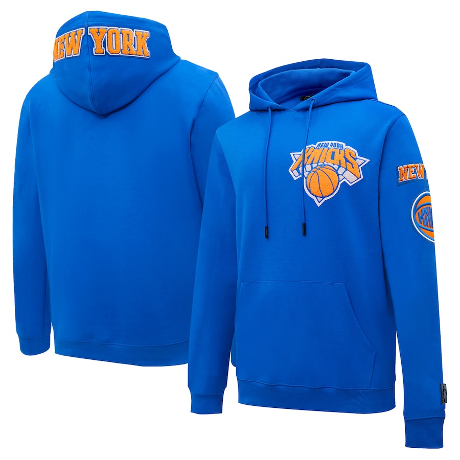 Men's New York Knicks Pro Standard Blue Chenille Pullover Hoodie