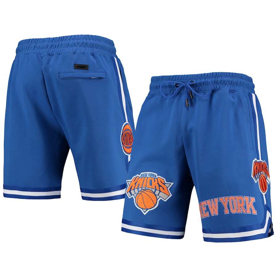 Men's New York Knicks Pro Standard Blue Chenille Shorts Men's New York Knicks Pro Standard Blue Chenille Shorts