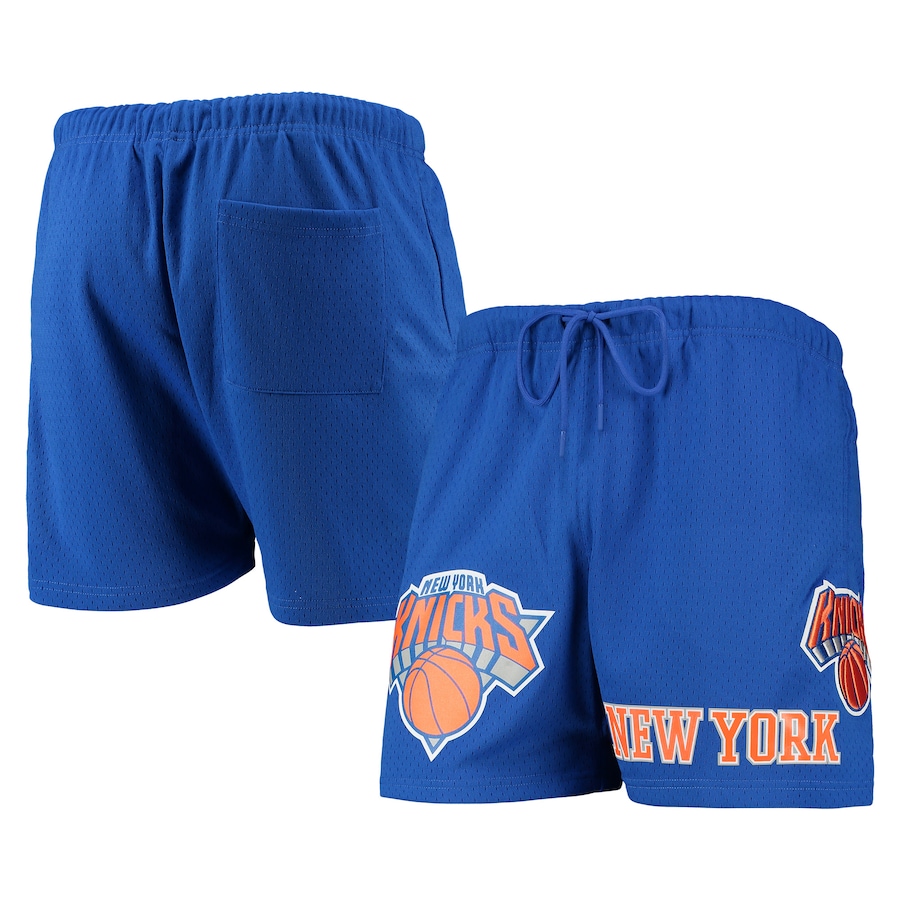 Men's New York Knicks Pro Standard Royal Mesh Capsule Shorts Men's New York Knicks Pro Standard Royal Mesh Capsule Shorts