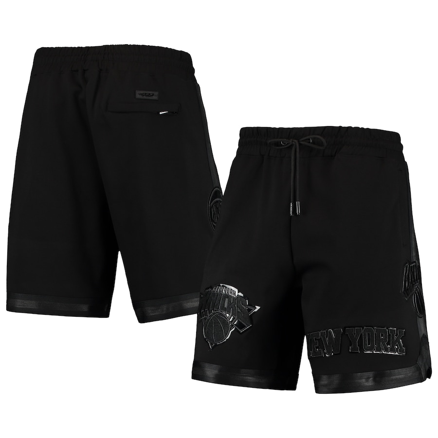 Men's New York Knicks Pro Standard Triple Black Gloss Shorts Men's New York Knicks Pro Standard Triple Black Gloss Shorts