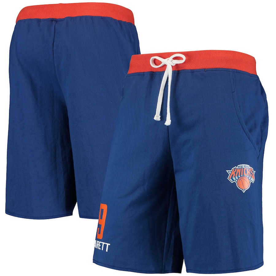 Men's New York Knicks RJ Barrett Royal Name & Number French Terry Shorts