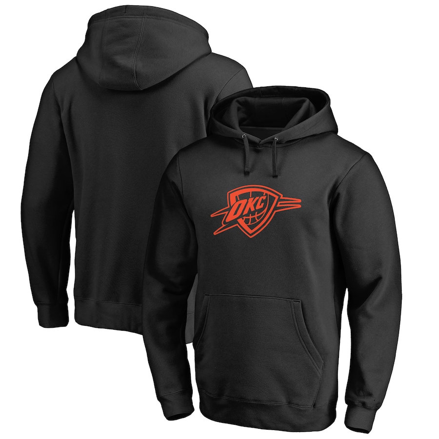 Men's Oklahoma City Thunder Black Taylor Pullover Hoodie Men's Oklahoma City Thunder Black Taylor Pullover Hoodie