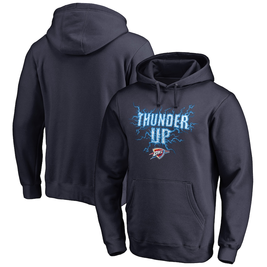 Men's Oklahoma City Thunder Navy Hometown Collection Thunder Up Pullover Hoodie Men's Oklahoma City Thunder Navy Hometown Collection Thunder Up Pullover Hoodie