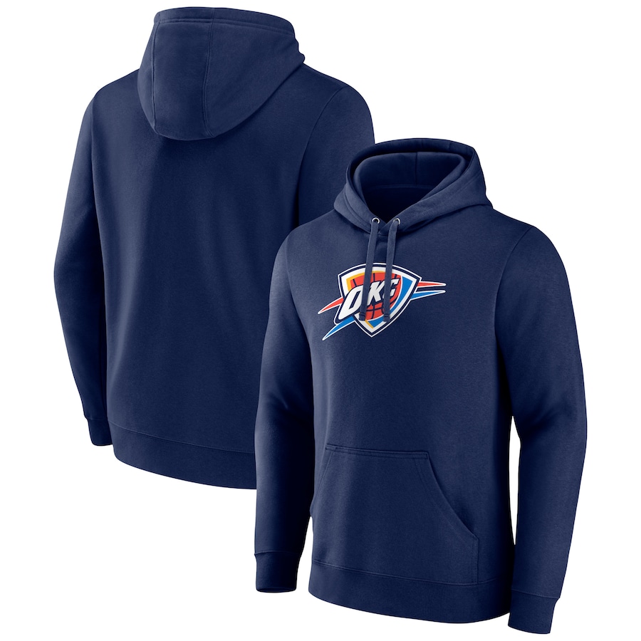 Men's Oklahoma City Thunder Navy Logo Pullover Hoodie