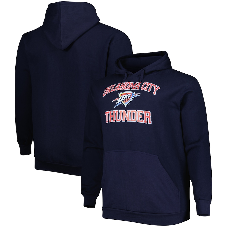 Men's Oklahoma City Thunder Navy Big & Tall Heart & Soul Pullover Hoodie Men's Oklahoma City Thunder Navy Big & Tall Heart & Soul Pullover Hoodie