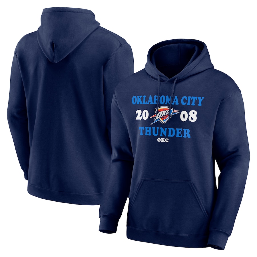 Men's Oklahoma City Thunder Navy Fierce Competitor Pullover Hoodie