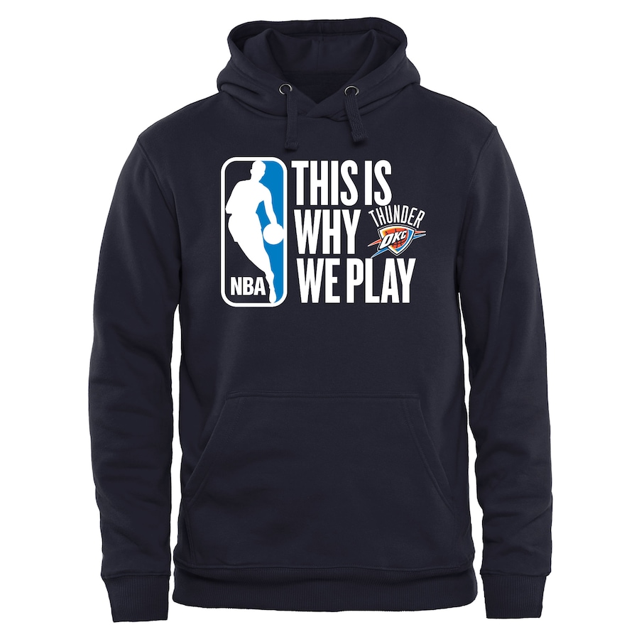 Men's Oklahoma City Thunder Navy This Is Why We Play Pullover Hoodie Men's Oklahoma City Thunder Navy This Is Why We Play Pullover Hoodie